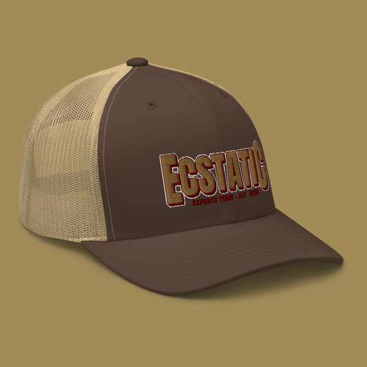 ECSTATIC Retro Trucker Cap - Brown/Khaki